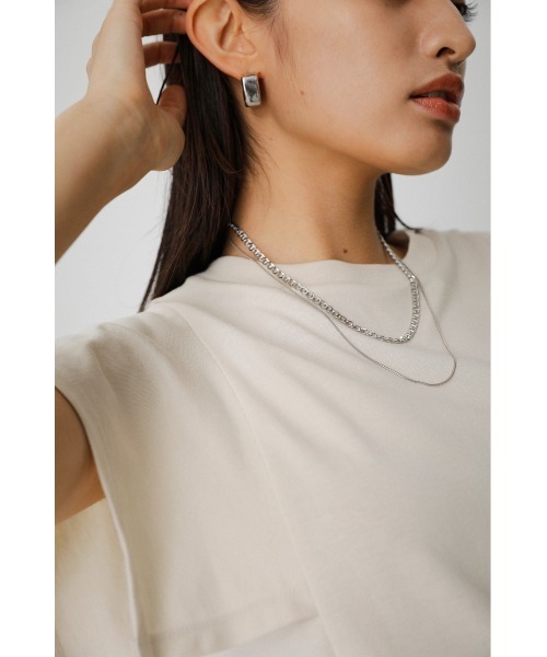 AZUL by moussy(アズールバイマウジー)の「ANCHOR CHAIN DOUBLE NECKLACE/アンカーチェーンダブルネックレス(ネックレス・レディース・シルバー/ゴールド系その他・FREE)」の2枚目の写真