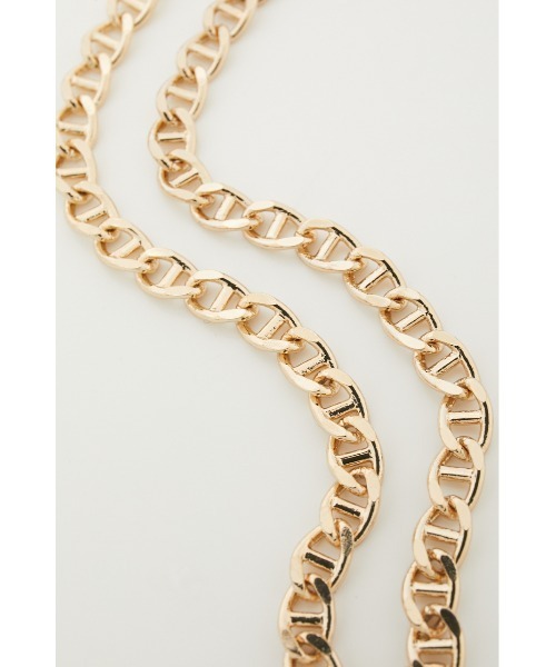 AZUL by moussy(アズールバイマウジー)の「ANCHOR CHAIN DOUBLE NECKLACE/アンカーチェーンダブルネックレス(ネックレス・レディース・シルバー/ゴールド系その他・FREE)」の17枚目の写真