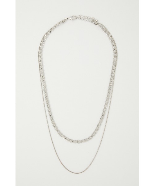 AZUL by moussy(アズールバイマウジー)の「ANCHOR CHAIN DOUBLE NECKLACE/アンカーチェーンダブルネックレス(ネックレス・レディース・シルバー/ゴールド系その他・FREE)」の5枚目の写真