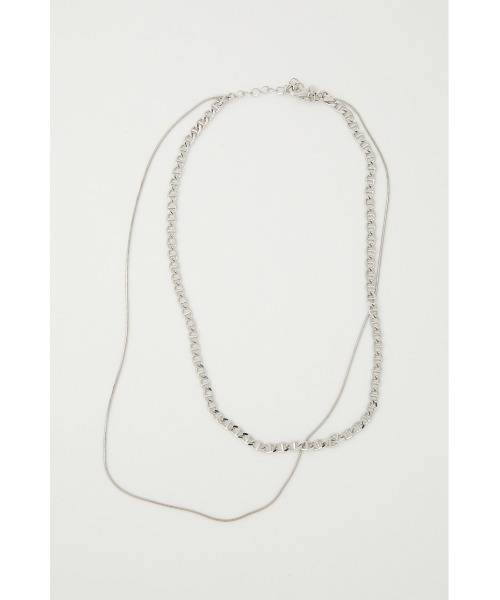 AZUL by moussy(アズールバイマウジー)の「ANCHOR CHAIN DOUBLE NECKLACE/アンカーチェーンダブルネックレス(ネックレス・レディース・シルバー/ゴールド系その他・FREE)」の6枚目の写真
