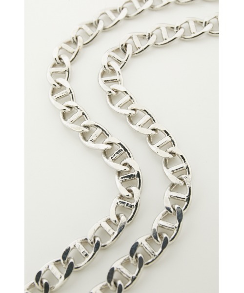 AZUL by moussy(アズールバイマウジー)の「ANCHOR CHAIN DOUBLE NECKLACE/アンカーチェーンダブルネックレス(ネックレス・レディース・シルバー/ゴールド系その他・FREE)」の9枚目の写真