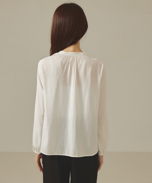 abahouse mavie（アバハウスマヴィ）の「ツイルシャンブレーブラウス（シャツ/ブラウス・レディース・グレイッシュベージュ/ネイビー/オレンジ系その他/ホワイト・フリー）」の12枚目の写真