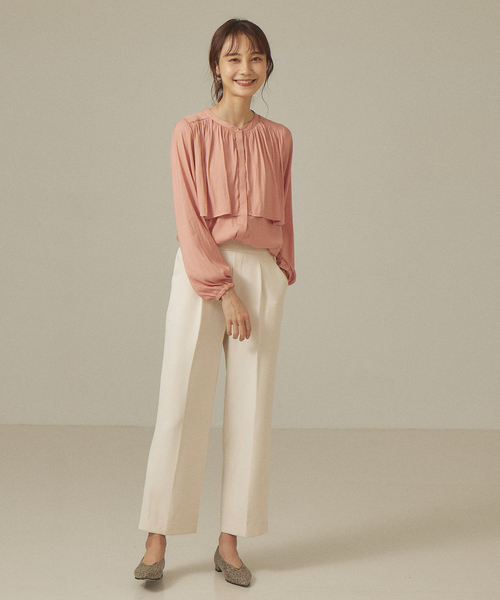 abahouse mavie（アバハウスマヴィ）の「ツイルシャンブレーブラウス（シャツ/ブラウス・レディース・グレイッシュベージュ/ネイビー/オレンジ系その他/ホワイト・フリー）」の18枚目の写真