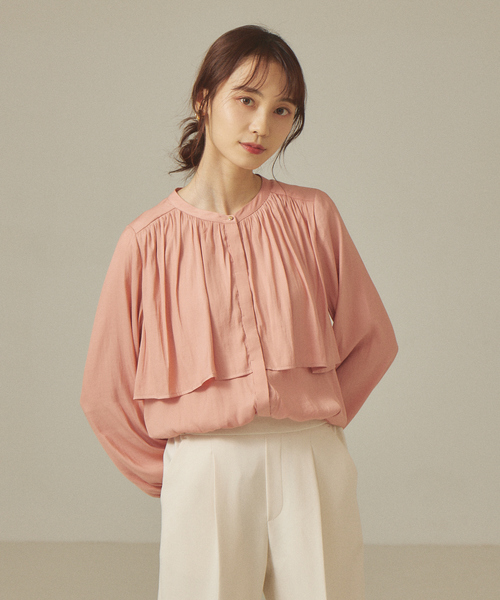 abahouse mavie（アバハウスマヴィ）の「ツイルシャンブレーブラウス（シャツ/ブラウス・レディース・グレイッシュベージュ/ネイビー/オレンジ系その他/ホワイト・フリー）」の19枚目の写真