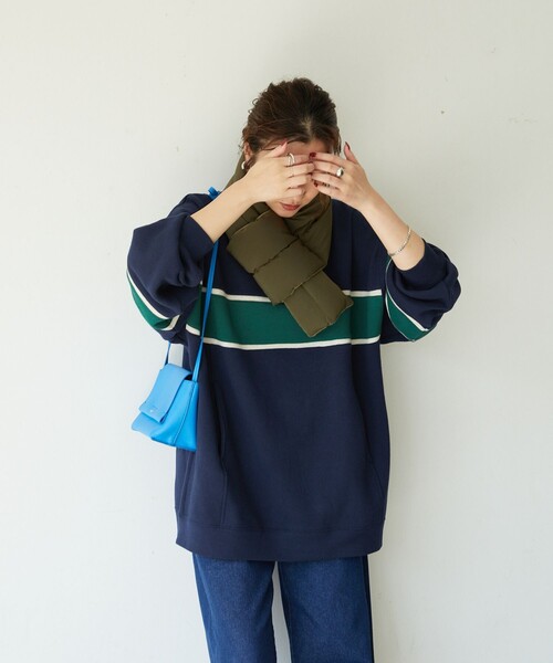 FREAK'S STORE（フリークスストア）の「【WEB限定】Gerry Cosby×FREAK'S STORE /ジェリー・コスビー　Cosby別注配色切替スウェット（スウェット・レディース・ブラック/ライトグレー/ネイビー・ﾌﾘ-）」の20枚目の写真