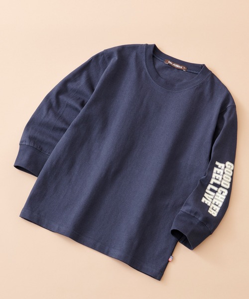 SHI-JYOMAN(シジョマン)の「SHI-JYOMAN / シジョマン ちょいBIGシルエット 無地 ロンT キッズ(Tシャツ/カットソー・キッズ・グレー系2/ホワイト系1/ブラック系1/ネイビー/サックスブルー/ブラック系/チャコール/杢グレー/ブラック/ネイビー系/グレー系1/ホワイト系/オフホワイト/ダークグリーン/グリーン系/ブラウン/ベージュ系/ピンク系/ベージュ/グレー系・110/150/140/130/160/120)」の19枚目の写真