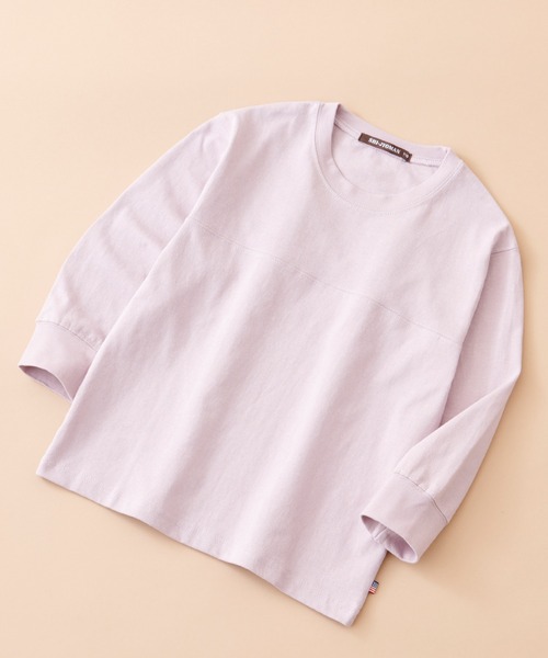 SHI-JYOMAN(シジョマン)の「SHI-JYOMAN / シジョマン ちょいBIGシルエット 無地 ロンT キッズ(Tシャツ/カットソー・キッズ・グレー系2/ホワイト系1/ブラック系1/ネイビー/サックスブルー/ブラック系/チャコール/杢グレー/ブラック/ネイビー系/グレー系1/ホワイト系/オフホワイト/ダークグリーン/グリーン系/ブラウン/ベージュ系/ピンク系/ベージュ/グレー系・110/150/140/130/160/120)」の20枚目の写真