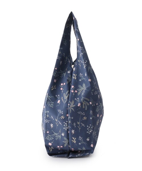 LAURA ASHLEY(ローラアシュレイ)の「クロスウェル柄 パッカブルマイバッグ(エコバッグ/サブバッグ・レディース・アイボリー系/ネイビー系・00)」の5枚目の写真