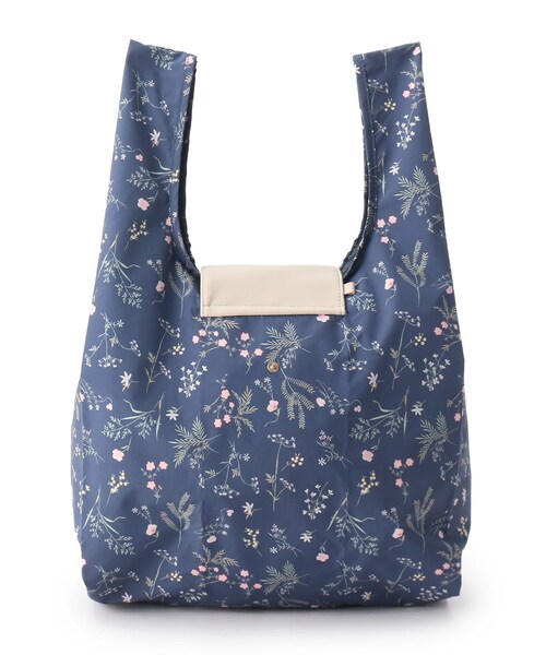 LAURA ASHLEY(ローラアシュレイ)の「クロスウェル柄 パッカブルマイバッグ(エコバッグ/サブバッグ・レディース・アイボリー系/ネイビー系・00)」の6枚目の写真