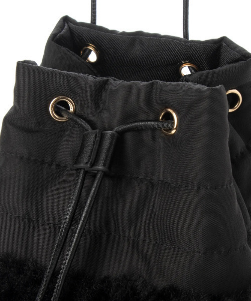 cache cache(カシュ カシュ)の「カシュカシュ cachecache / エコファー切り替えコンビドロストバッグ(ショルダーバッグ・レディース・ブラック/カーキ/アイボリー/サックスブルー/オレンジ・FREE)」の9枚目の写真