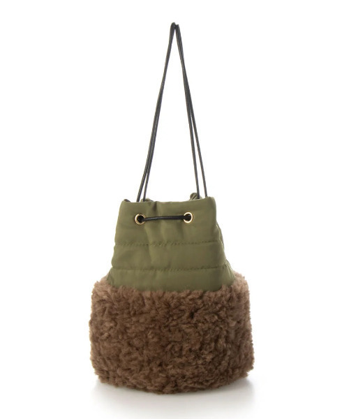 cache cache(カシュ カシュ)の「カシュカシュ cachecache / エコファー切り替えコンビドロストバッグ(ショルダーバッグ・レディース・ブラック/カーキ/アイボリー/サックスブルー/オレンジ・FREE)」の18枚目の写真