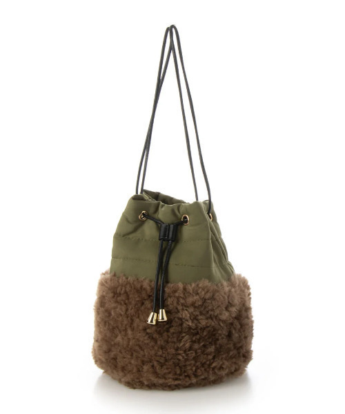 cache cache(カシュ カシュ)の「カシュカシュ cachecache / エコファー切り替えコンビドロストバッグ(ショルダーバッグ・レディース・ブラック/カーキ/アイボリー/サックスブルー/オレンジ・FREE)」の22枚目の写真