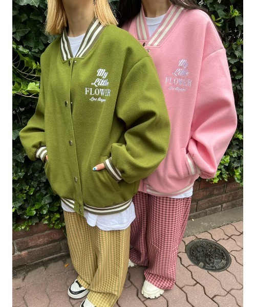 WC（ダブル シー）の「ロゴ刺繍スタジャン（スタジャン・レディース・ブラック/グリーン/ピンク・FREE）」の9枚目の写真