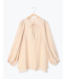 Samansa Mos2 blue | スキッパーブラウス(シャツ/ブラウス)