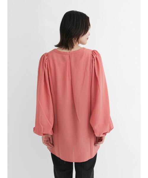 Samansa Mos2 blue(サマンサモスモスブルー)の「スキッパーブラウス(シャツ/ブラウス・レディース・ブラック/オレンジ/ライトベージュ・フリ-)」の18枚目の写真