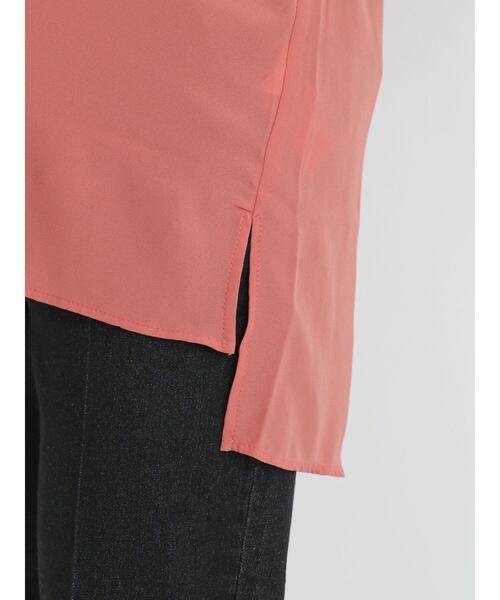 Samansa Mos2 blue(サマンサモスモスブルー)の「スキッパーブラウス(シャツ/ブラウス・レディース・ブラック/オレンジ/ライトベージュ・フリ-)」の21枚目の写真