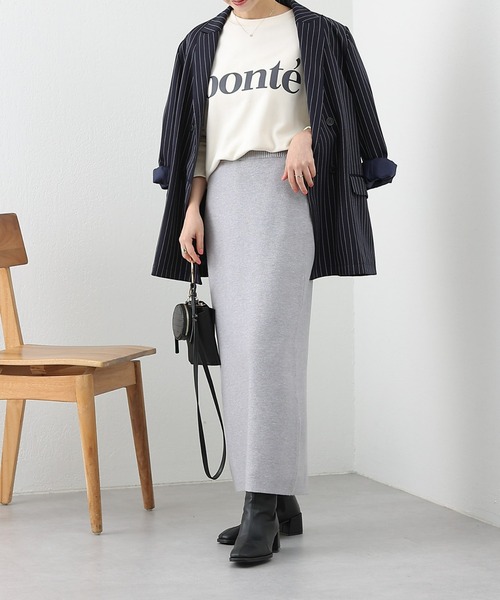 COLONY 2139（コロニートゥーワンスリーナイン）の「リサイクルポリPBTミラノリブペンシルスカート（スカート・レディース・ブラック/ベージュ/グレー・SMALL/MEDIUM）」の21枚目の写真