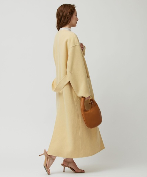 BABYLONE(バビロン)の「リバーノーカラーロングコート(ノーカラーコート・レディース・クリーム/アイボリー/ベージュ・フリー)」の5枚目の写真