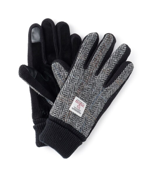 HARRIS TWEED(ハリスツイード)の「◆【HARRIS TWEED/ハリスツイード】スマホ操作対応/リブグローブ(手袋・メンズ・チャコールグレー/ブラウン系2/ダークブラウン/ダークネイビー・00)」の8枚目の写真