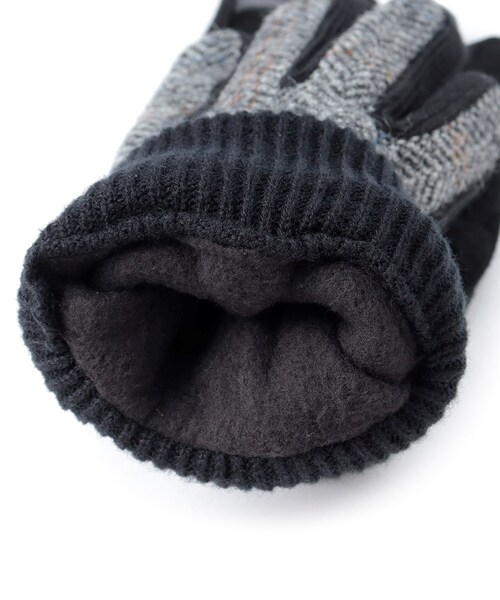 HARRIS TWEED(ハリスツイード)の「◆【HARRIS TWEED/ハリスツイード】スマホ操作対応/リブグローブ(手袋・メンズ・チャコールグレー/ブラウン系2/ダークブラウン/ダークネイビー・00)」の10枚目の写真