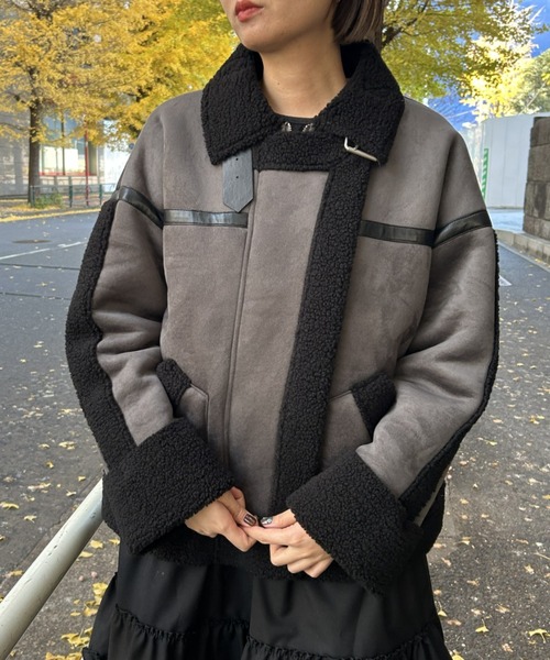 セール】【新色登場】ムートンボアジャケット（ムートンコート）｜LAC