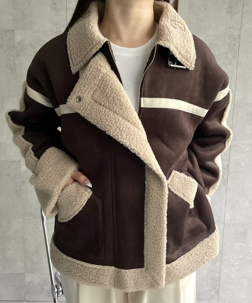 セール】【新色登場】ムートンボアジャケット（ムートンコート