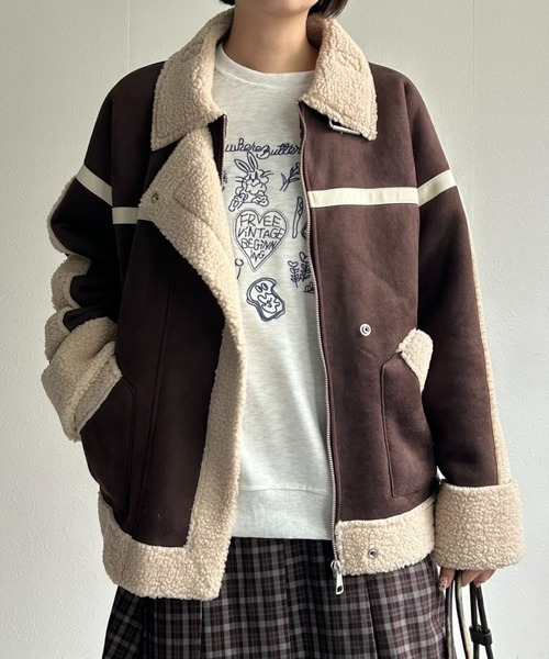 セール】【新色登場】ムートンボアジャケット（ムートンコート）｜LAC