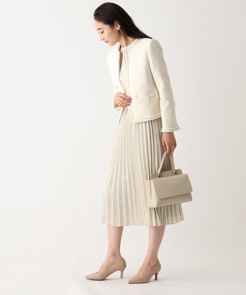 OPAQUE.CLIP（オペークドットクリップ）の「◆DELEGANT サテンプリーツワンピース【OPAQUE.CLIP NAVY】（ワンピース・レディース・ナチュラル/ネイビー・34/36/38/40/42）」の18枚目の写真