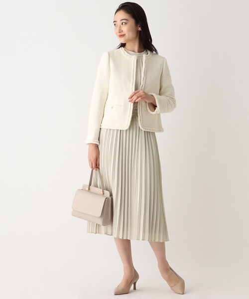 OPAQUE.CLIP（オペークドットクリップ）の「◆DELEGANT サテンプリーツワンピース【OPAQUE.CLIP NAVY】（ワンピース・レディース・ナチュラル/ネイビー・34/36/38/40/42）」の20枚目の写真