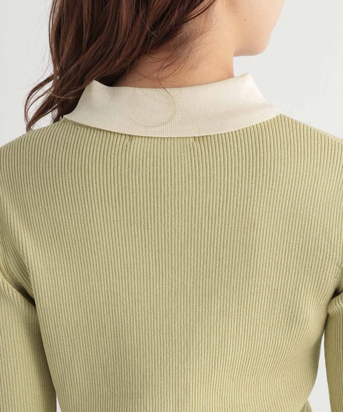 Andemiu(アンデミュウ)の「【WEB限定】エリハイショクニット179960(ニット/セーター・レディース・ブラック/ピンク/イエロー/ブルー・FREE)」の22枚目の写真