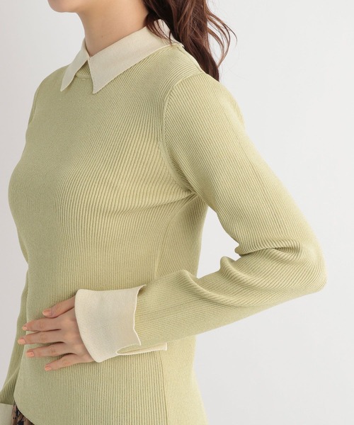 Andemiu(アンデミュウ)の「【WEB限定】エリハイショクニット179960(ニット/セーター・レディース・ブラック/ピンク/イエロー/ブルー・FREE)」の18枚目の写真