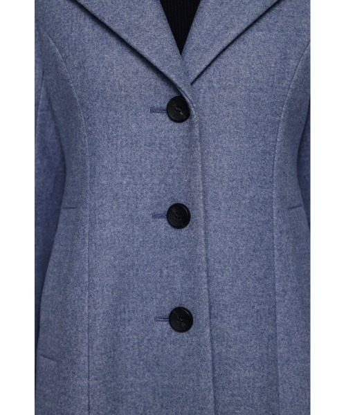 SLY（スライ）の「WOOL BLEND SLIM FLARE COAT ウールブレンドスリム フレアコート（チェスターコート・レディース・アイボリー/ブラック/ブルー・FREE）」の16枚目の写真