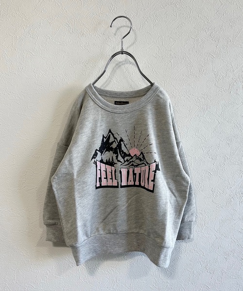 Life Support Products(ライフサポートプロダクツ)の「裏毛プリントスウェット(80~150cm)(スウェット・キッズ・ホワイト/ブラック/ベージュ/レッド/カーキ/グレー/ブルー/ライトピンク/チャコール/キャメル・80/90/95/100/110/120/140/150/130)」の4枚目の写真