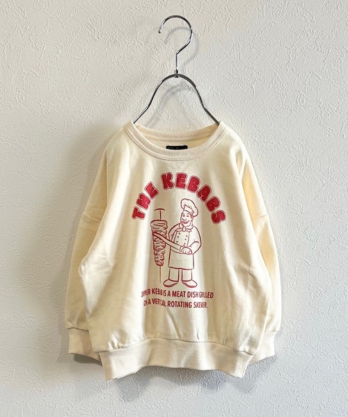 Life Support Products(ライフサポートプロダクツ)の「裏毛プリントスウェット(80~150cm)(スウェット・キッズ・ホワイト/ブラック/ベージュ/レッド/カーキ/グレー/ブルー/ライトピンク/チャコール/キャメル・80/90/95/100/110/120/140/150/130)」の2枚目の写真