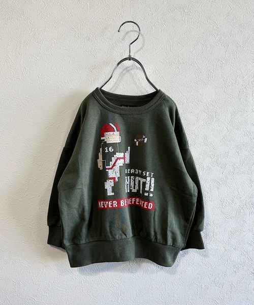 Life Support Products(ライフサポートプロダクツ)の「裏毛プリントスウェット(80~150cm)(スウェット・キッズ・ホワイト/ブラック/ベージュ/レッド/カーキ/グレー/ブルー/ライトピンク/チャコール/キャメル・80/90/95/100/110/120/140/150/130)」の1枚目の写真