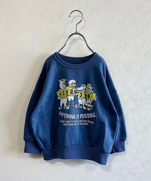 Life Support Products(ライフサポートプロダクツ)の「裏毛プリントスウェット(80~150cm)(スウェット・キッズ・ホワイト/ブラック/ベージュ/レッド/カーキ/グレー/ブルー/ライトピンク/チャコール/キャメル・80/90/95/100/110/120/140/150/130)」の7枚目の写真