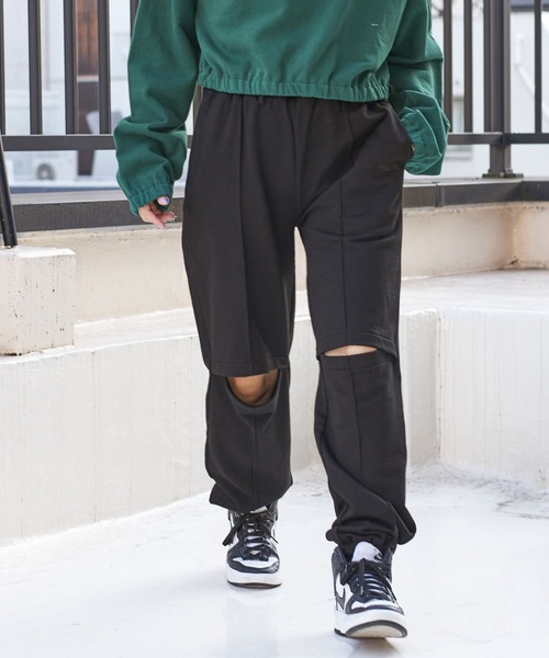 PBLIM(ページボーイリム)の「PAGEBOYLIM/デザインスウェットパンツ(スウェットパンツ・レディース・ブラック/パープル/グレー・FREE)」の5枚目の写真