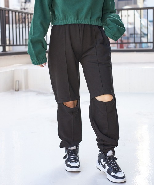 PBLIM(ページボーイリム)の「PAGEBOYLIM/デザインスウェットパンツ(スウェットパンツ・レディース・ブラック/パープル/グレー・FREE)」の6枚目の写真