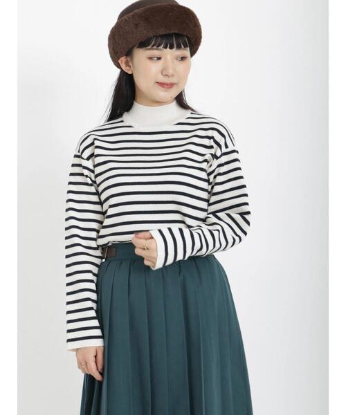 Samansa Mos2（サマンサ モスモス）の「ミラノリブハイネックニット（ニット/セーター・レディース・オフホワイト/ブラック/グリーン/ネイビー・ﾌﾘ-）」の22枚目の写真