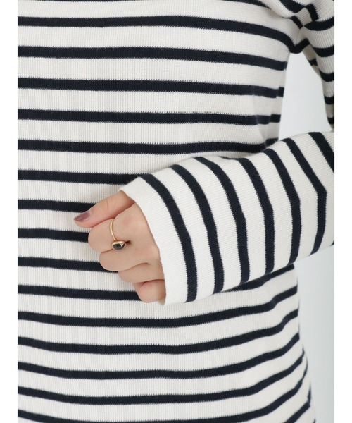 Samansa Mos2（サマンサ モスモス）の「ミラノリブハイネックニット（ニット/セーター・レディース・オフホワイト/ブラック/グリーン/ネイビー・ﾌﾘ-）」の21枚目の写真