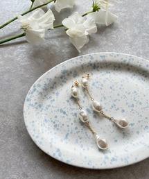 OKIRAKU | ☆ 【by daisy】3連パールピアス　RA22-1040(ピアス（両耳用）)