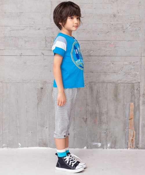 RAGMART(ラグマート)の「カットソー7分丈パンツ(その他パンツ・キッズ・イエロー/ネイビー/ブラック×ホワイト・120cm/130cm/110cm/100cm)」の9枚目の写真
