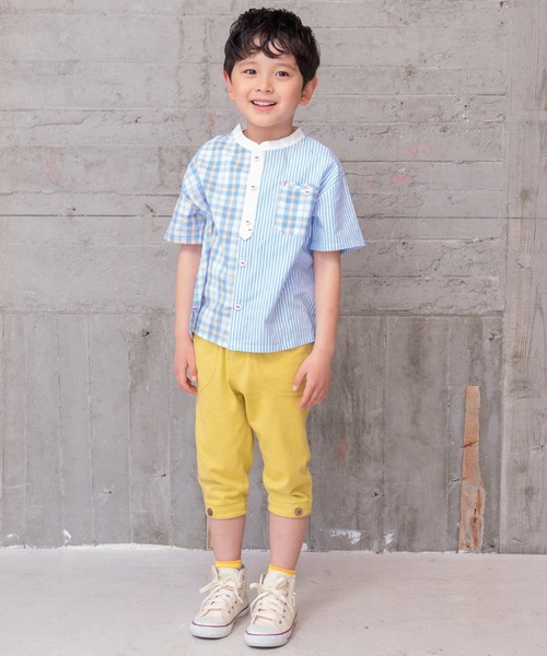 RAGMART(ラグマート)の「カットソー7分丈パンツ(その他パンツ・キッズ・イエロー/ネイビー/ブラック×ホワイト・120cm/130cm/110cm/100cm)」の6枚目の写真