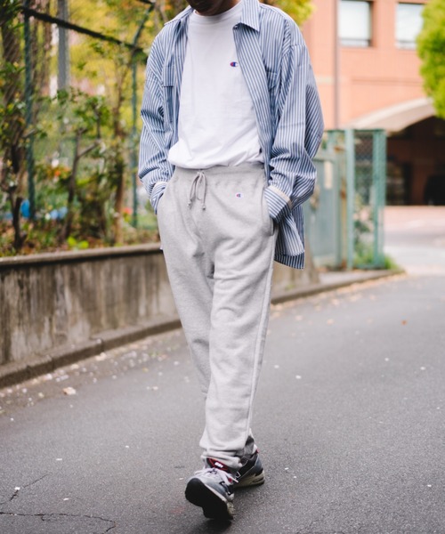 Champion(チャンピオン)の「champion C3-W201 LONG PANTS(スウェットパンツ・メンズ・ネイビー/オートミール/ブラック/グレー・S/M/L/XL)」の7枚目の写真