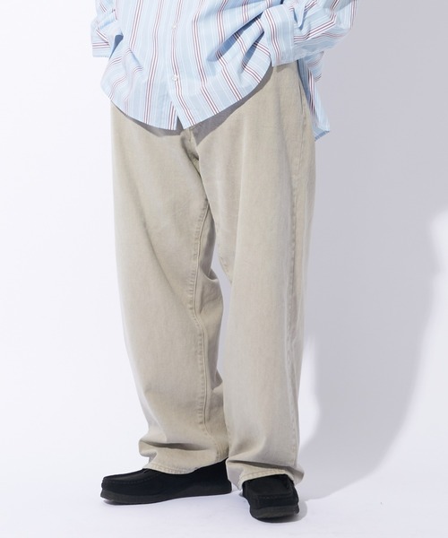 CIAOPANIC TYPY（チャオパニックティピー）の「【ai no de/アイノデ】14oz wide denim pants/14オンスワイドデニムパンツ（デニムパンツ・メンズ・ライトグレー・M/L）」の2枚目の写真