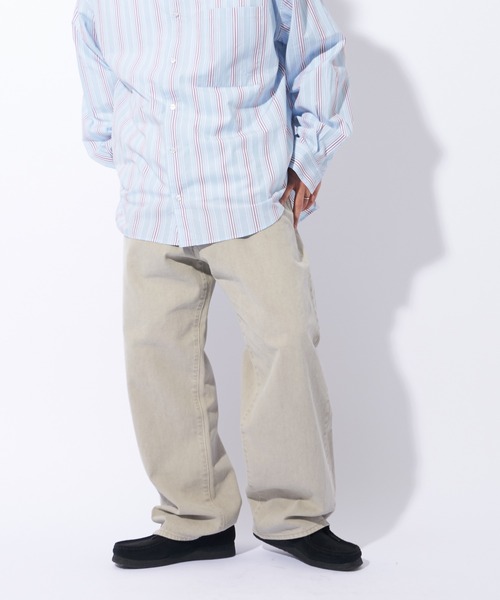 CIAOPANIC TYPY（チャオパニックティピー）の「【ai no de/アイノデ】14oz wide denim pants/14オンスワイドデニムパンツ（デニムパンツ・メンズ・ライトグレー・M/L）」の3枚目の写真
