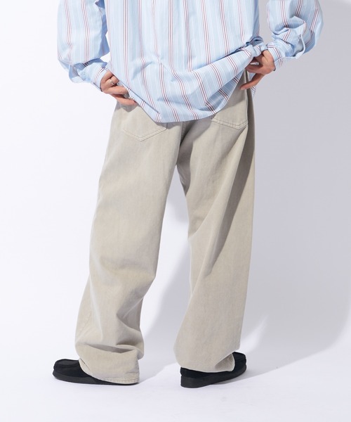 CIAOPANIC TYPY（チャオパニックティピー）の「【ai no de/アイノデ】14oz wide denim pants/14オンスワイドデニムパンツ（デニムパンツ・メンズ・ライトグレー・M/L）」の5枚目の写真