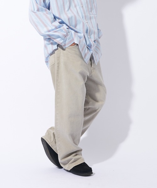 CIAOPANIC TYPY（チャオパニックティピー）の「【ai no de/アイノデ】14oz wide denim pants/14オンスワイドデニムパンツ（デニムパンツ・メンズ・ライトグレー・M/L）」の6枚目の写真