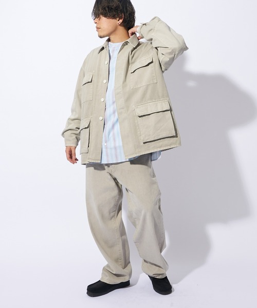 CIAOPANIC TYPY（チャオパニックティピー）の「【ai no de/アイノデ】14oz wide denim pants/14オンスワイドデニムパンツ（デニムパンツ・メンズ・ライトグレー・M/L）」の12枚目の写真