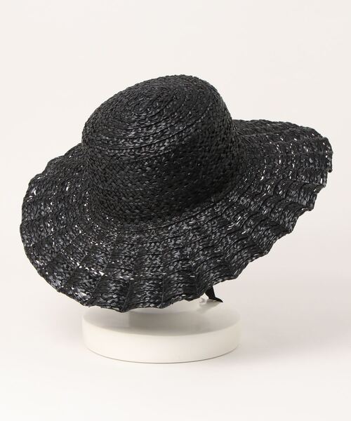 Casselini(キャセリーニ)の「Casselini 透かしなみなみHAT 224-110714(ハット・レディース・ベージュ/ブラック・FREE)」の9枚目の写真